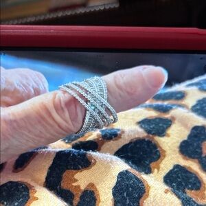 Dazzling Silver Women's Ring, sz 6, ss/ rhodium Bella by JTV